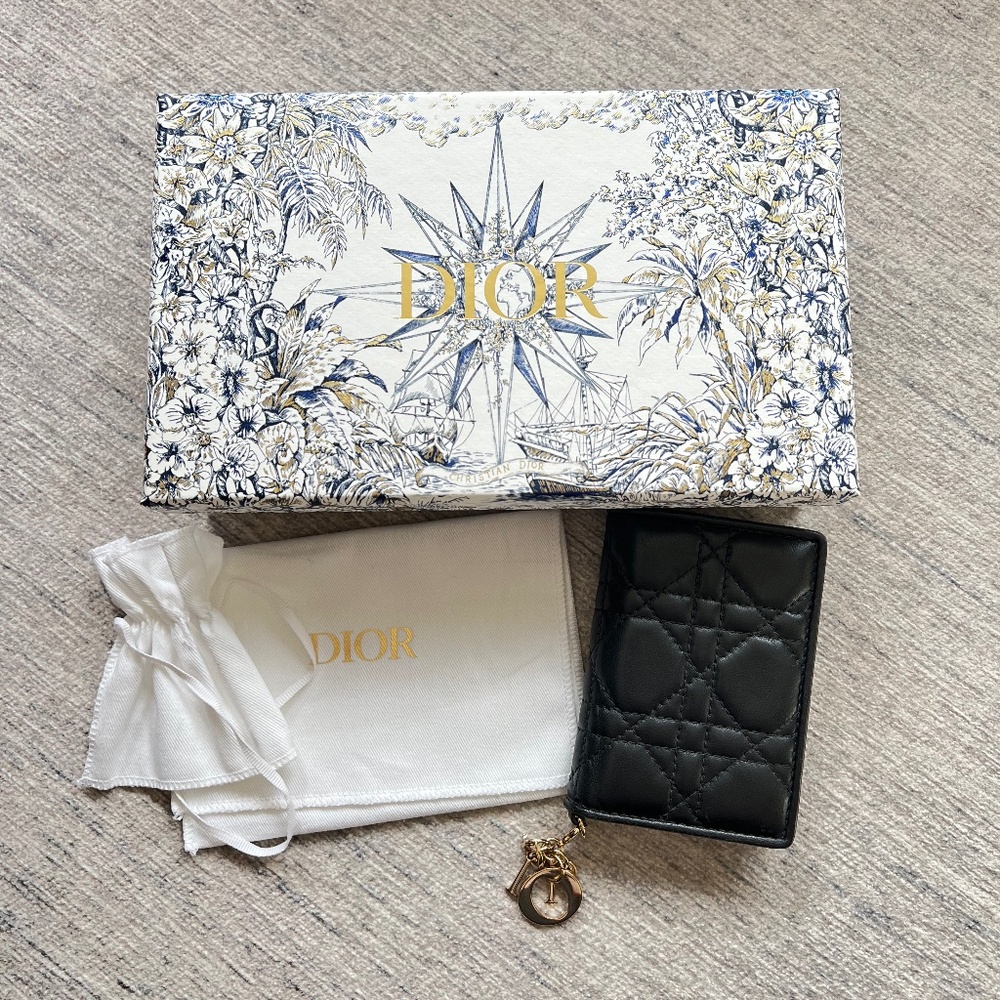 Dior Black Quilted Key & Card Holder - Picture 2 of 5